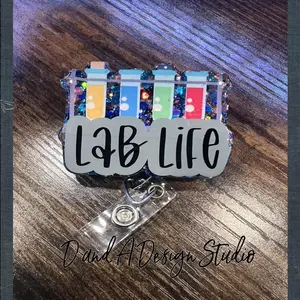 Lab Life Resin Badge Reel