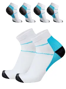 2 Pairs Running Compression Socks for Men & Women - Outdoor Fitness Sports Socks Adult Towel Bottom Sweat Absorbing Short Socks