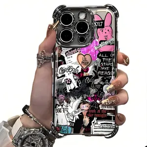 Rapper Lil Peep Hell Boy Design Sticker Phone Case for iPhone 17 16 15 14 13 12 11 Pro Max Plus Shockproof Transparent Soft Back Cover Animal Colorful TPU Full Protection