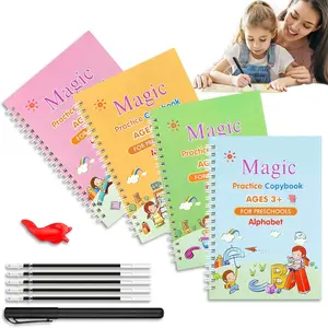 ONESHOW HOME Magic Practice Copybook for Kids, Magic Calligraphy That Can Be Reused,Magical Handwriting Workbooks Practice Copybook for Preschoolers Kindergarten
