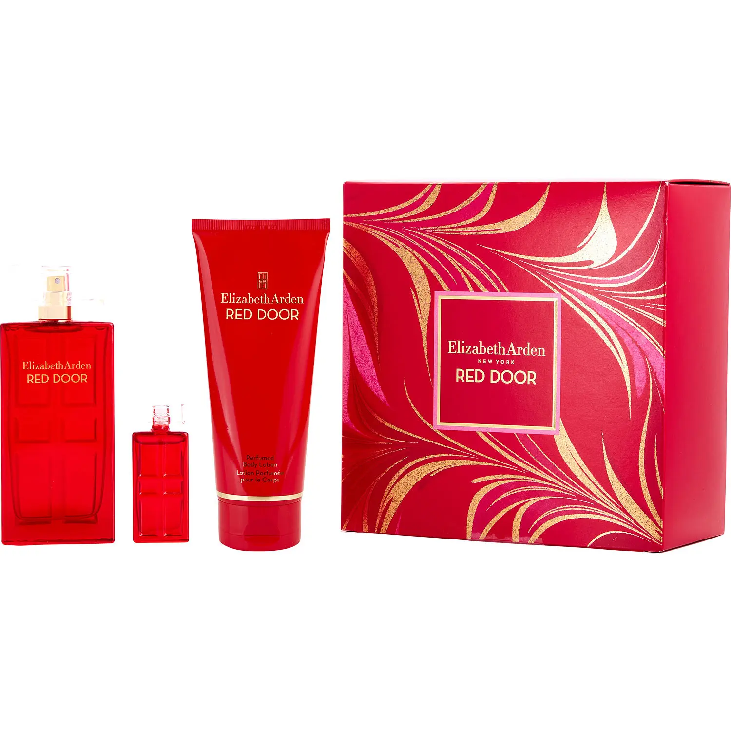 Red Door Set-Edt Spray 1.7 Oz & Body Lotion 3.3 Oz & Parfum 0.16 Oz Mini For Women Red Door Set-Edt Spray 1.7 Oz & Body Lotion 3.3 Oz & Parfum 0.16 Oz Mini For Women