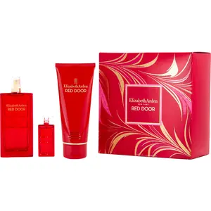 Red Door Set-Edt Spray 1.7 Oz & Body Lotion 3.3 Oz & Parfum 0.16 Oz Mini For Women