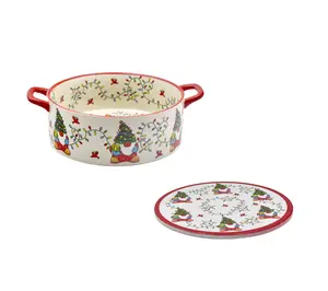Temp-tations Seasonal 2.75-qt Shallow Dish with Trivet
