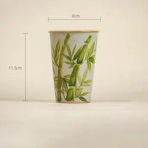 Mother's Day--C003 Hand-Painted Bamboo Cola Cup