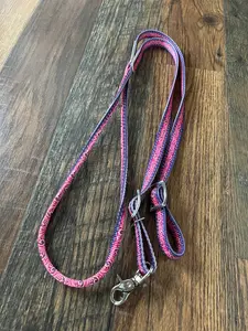 Pink & Purple Filigree Rolled Nylon Contest Reins