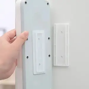 6pcs/14pcs/20pcs Super Strong Self-Adhesive Power Strip Holder, No Drilling Wall Mount, Traceless Removal, Durable Plastic Organizer, Socket Organizer Rail