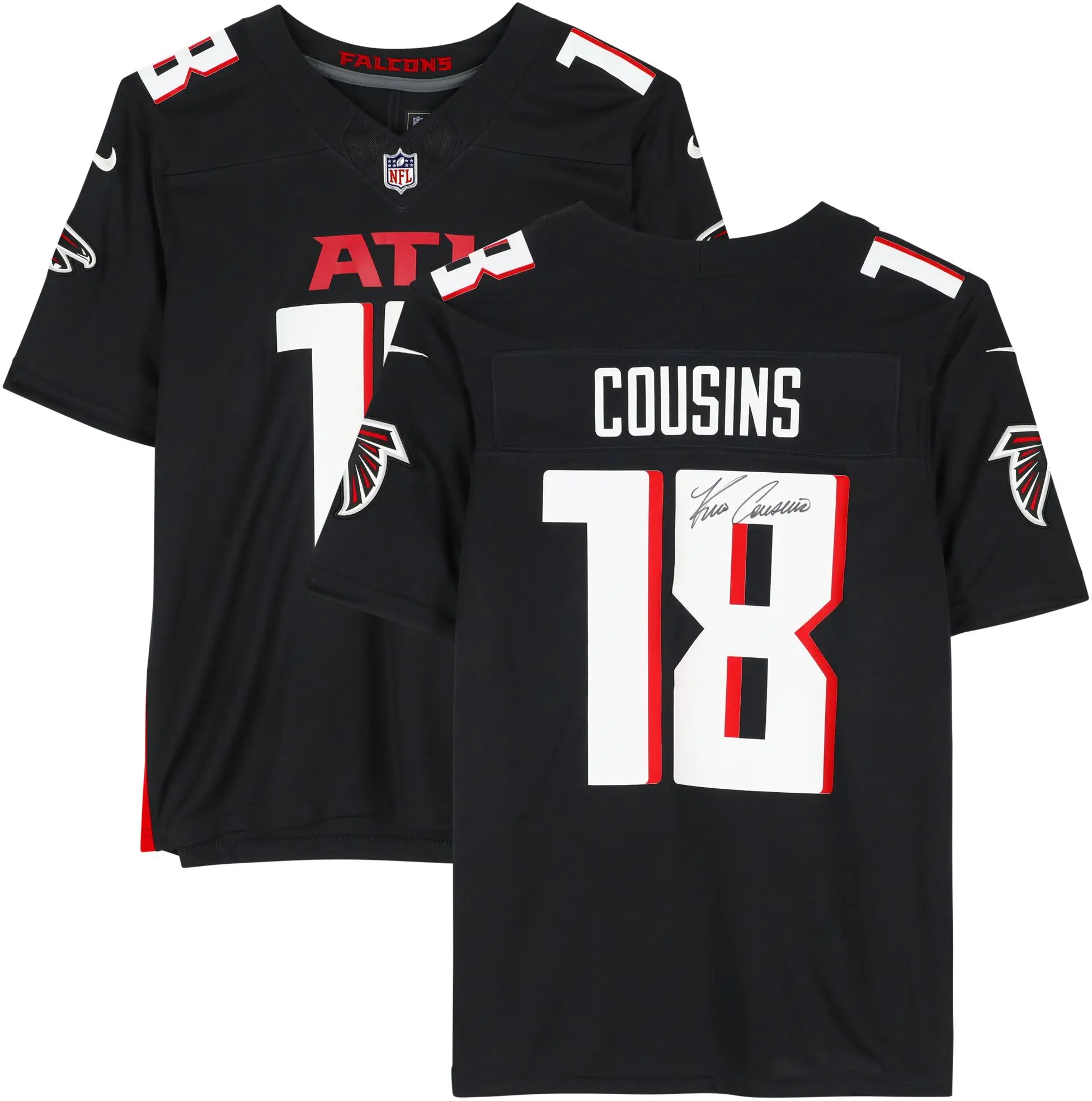 Kirk Cousins Atlanta Falcons Autographed Nike Black Limited Jersey - Fanatics Authentic Certified