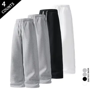 Breathable Men's 4-Pack Drawstring Sweatpants - Pants for Gym, Travel & Everyday Wear outdoorfun
