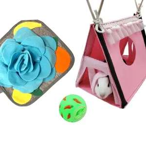 Bundle Guinea Pig Girl- Tent, Snuffle Mat, Treat Ball