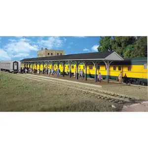 Walthers Cornerstone 933-3188 Wood Station Shed & Platform - Kit - 4 Sections Each: 5-5/8 x 2-3/8 x 2-3/8" 14 x 5.9 x 5.9cm, HO Scale