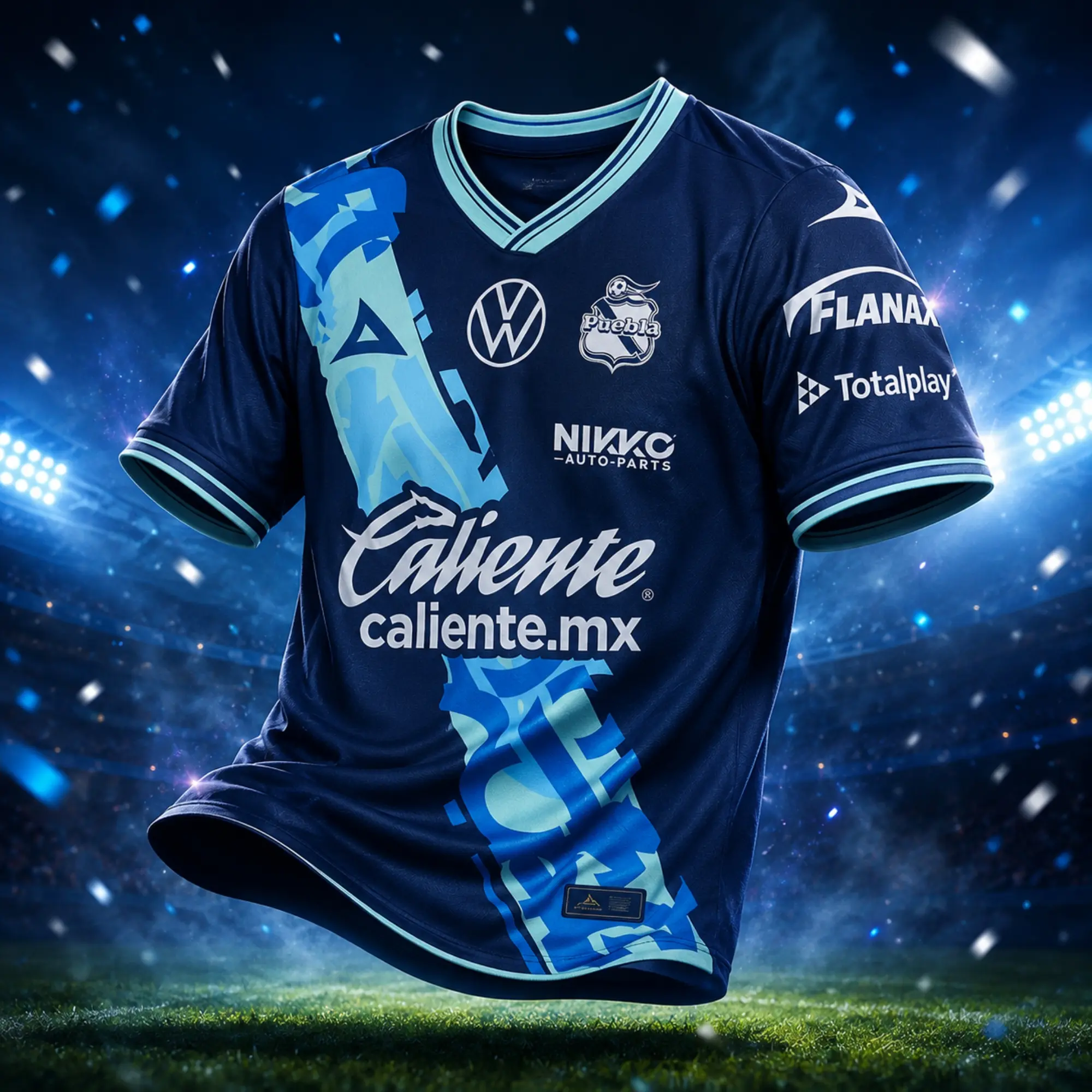 Navy Blue Puebla Club 2024/25 Men’s Away Soccer Jersey –  Lightweight Liga MX Shirt