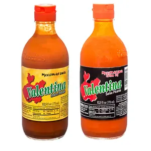 Valentina Hot Sauce - Extra Hot Black Label and Original Valentina Salsa Picante - 12.5 fl oz each (2 Pack, 25oz total)
