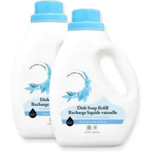 Dish Soap Refill Unscented -  , , -Safe, Pet-Friendly,  Formula - Vegan, Cruelty-Free, Biodegradable - EWG VERIFIED & EcoCert Certified (2 Pack)