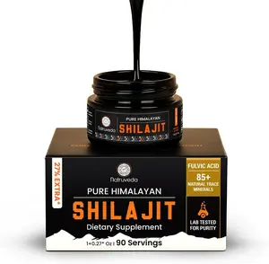 Natruveda Pure Himalayan Shilajit Resin,  Shilajit for Men - Organic Shilajit, Fulvic Acid & 85+ Natural Trace Minerals -  Fitness Endurance Supplement Fitness Healthcare Vitamin Antioxidant Supplement Optimum