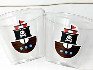 PIRATE SHIP PARTY Cups - Pirate Cups Pirate Birthday Pirate Party Decoration Pirate Birthday Party Pirate Party Favors Pirate Happy Birthday