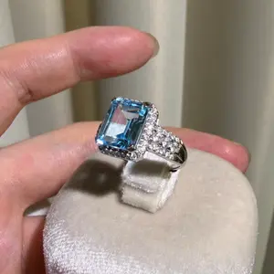 S925 sterling silver ring, Natural Topaz gemstone, adjustable size, set size wirh a 10*8mm, high quality setting Engagement Ring, Elegant and Luxurious for Women, Girl friend, Brides, Grils as Wedding&Birthday Gift, Perfect for Daily Wear and Party,