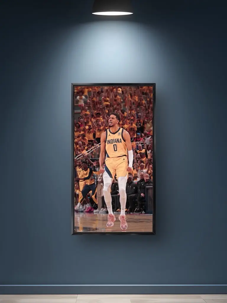 Tyrese Haliburton Poster Print , Indiana Pacers, Wall Art Print, Kids Decor, Man Cave Gift, Sports ArtBasketball Player Poster