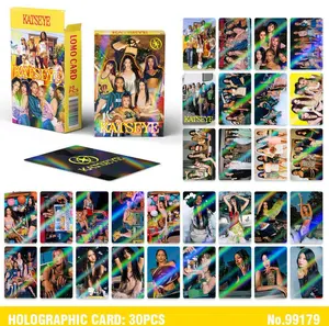 30Pcs/Set Kpop Idol KATSEYE New Series HD  MANON SOPHIA DANIELA LARA MEGAN YOONCHAE Laser Lomo Cards Fans Gifts