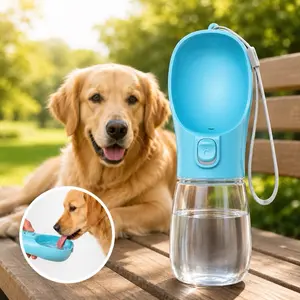 Portable Dog Water Bottle with water container | Leak-Proof Pet Travel Dispenser