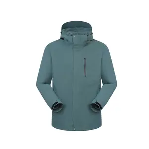 Men's Insulated Waterproof Jacket Twill Fabric with Matte Finish, Adjustable Features