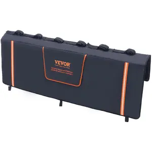 VEVOR Tailgate Bike Pad, TikTokShopBlackFriday, 62" Truck Tailgate Pad Carry 6 Mountain Bikes, Tailgate Protection Pad with Reflective Strips and Tool Pockets, Tailgate Pad with Rear Camera Opening for Pickup Trucks