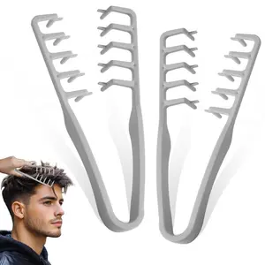 1/2PCS Texture Comb, Volumizing Fluffy Texture Styling Comb for Men and Women, Wide-Tooth Texturizing Styling Tool, ABS Plastic with Textured Grip Tool for Men