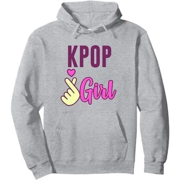Kpop Girl Korean Pop Music Gift K-Pop Kdrama Teens Pullover Hoodie