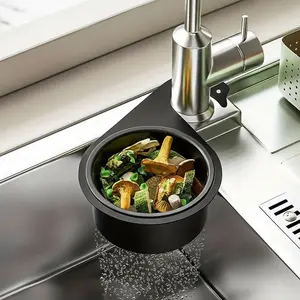 Stainless Steel Kitchen Sink Filter Basket - Modern Metal Faucet Hanging Corner Strainer - Durable Odor-Proof Design for Easy Waste Disposal - 1 Pack