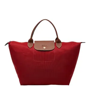 Pre-owned Longchamp Nylon Tote Bags Le Pliage Leather Tote Bag