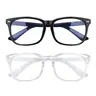 Men's Rectangular Anti Bluelight Glasses - UV400 Eye Shield, Rx-Able Polycarbonate Frame, Amber Tint HD Lenses, Sturdy Springy Arms, Lightweight, Men's Accessories, for Computer Use, Replaceable Lenses