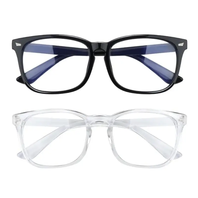 2 Pack Fashion Lightweight Eyeglasses for Work , Unisex glasses,Computer/Gaming/TV/ Eyeglasses, Outdoorfun
