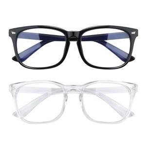 2 Pack Fashion Lightweight Eyeglasses for Work , Unisex glasses,Computer/Gaming/TV/ Eyeglasses，back-to-school gift