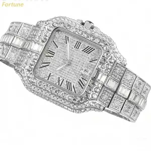 Fortune's with  "C" name fashionable and high-end natural gemstone quartz watch , square 40mm dial, adjustable for both men and women to wear