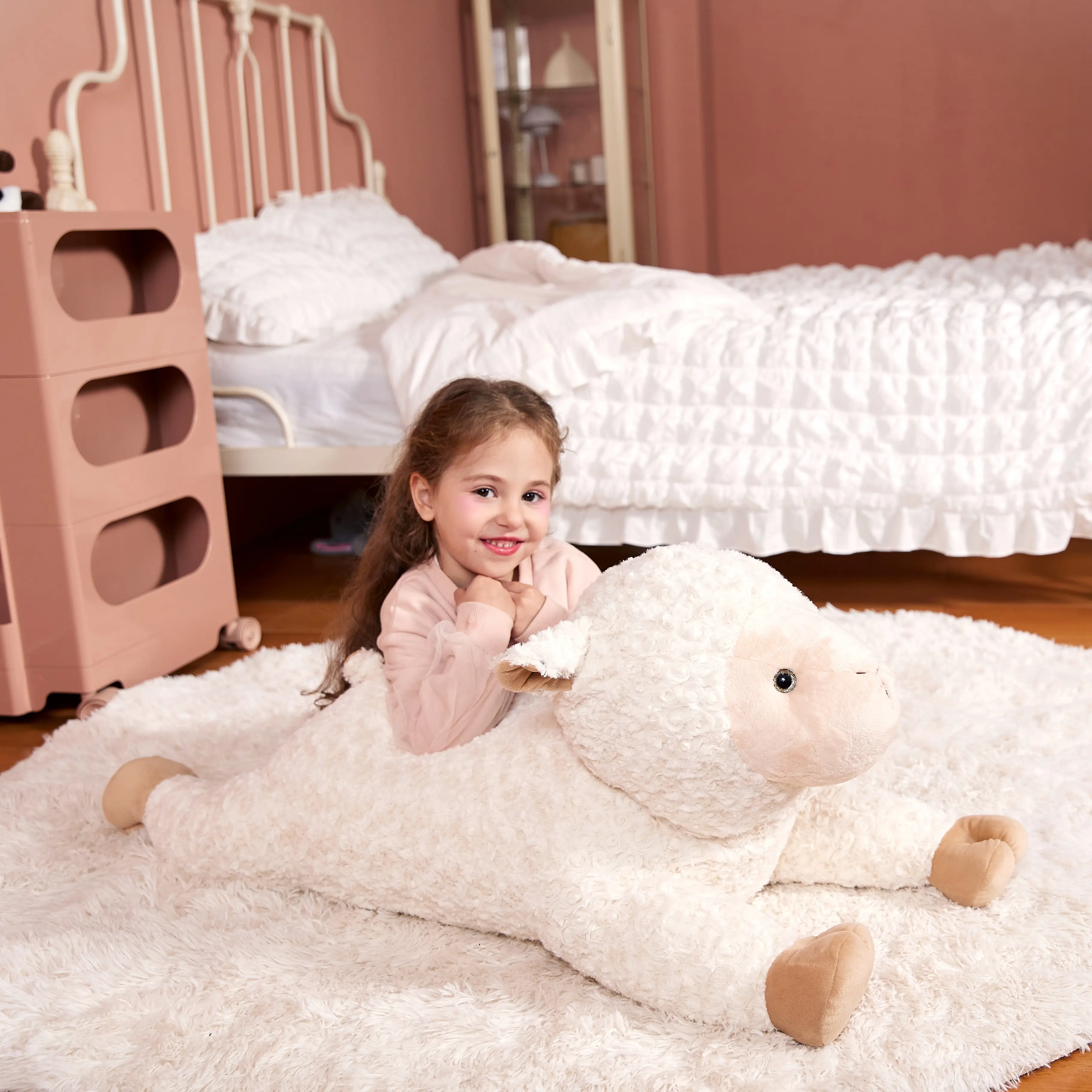 IKASA Large Sheep Stuffed Animal Plush Toy,Giant Lamb Cute Jumbo Soft Toys,30" Huge Big Size Plushy Fat Oversized Plushie,Gifts for Kids