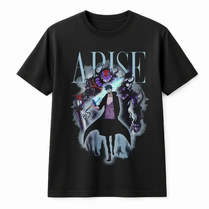 Arise Solo Leveling Ver3 Shirt, Solo Leveling Character Tee, Sung Jin Woo Anime Color Tee, Unisex Short Sleeve Tee