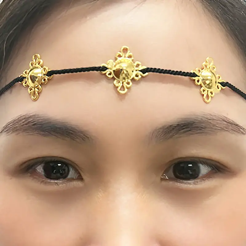 1 Pc Ethiopian Habesha Head Chain for Women and Girls, Eritrean African Gold-Tone Forehead Chain, Bridal Head Piece for Wedding, Bridal Accessory, Habesha Jewelry