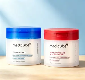 Official Medicube 2-in-1 Exfoliating Pad Set | Zero Pore Pad & Red Succinic Acid Anti-Acne Toner Pads Minimize Pores Prevent Breakouts Smooth Rough Skin 70 Sheets Each Korean Skincare