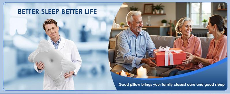 【JIAAO】Adjustable Cervical Pillow Cozy Sleeping for Neck Pain Relief, ergonomic pillow Memory Foam Neck Pillow pillow