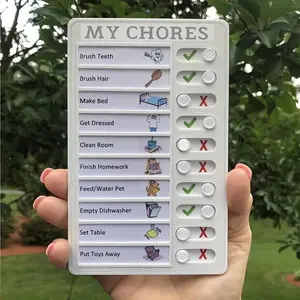 1pc ABS Resin Adult Housework Table, Portable To-do list, Rv List, Detachable DIY Message, Family Travel Plan Reminder, Office Supplies, School Supplies, School Self-discipline Check-in Table, Daily Schedule, Calendar, Good Habit Development Plan