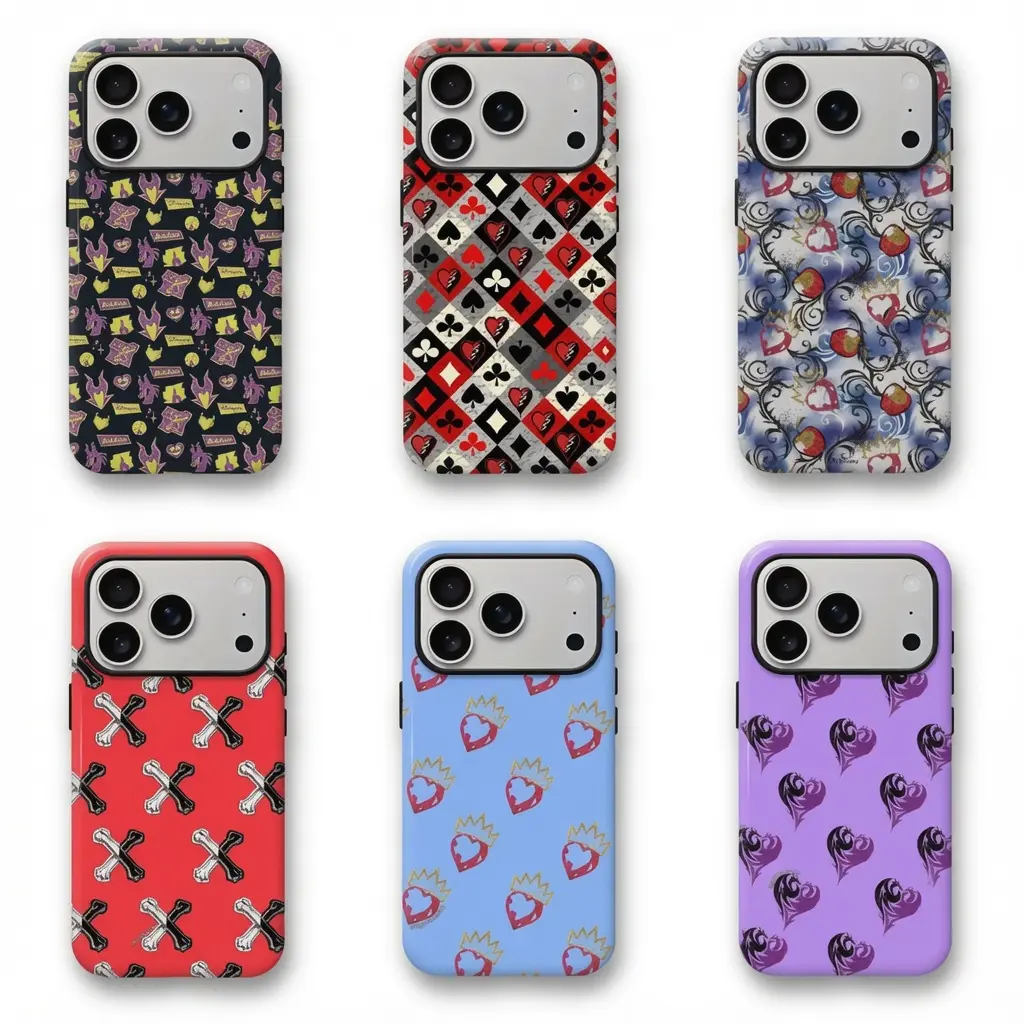 Descendants Element Theme Protective Casing, Phone Accessories Cover Compatible with iPhone 17 Pro Max, 16, 15, 14, 13, 12, 11 Pro Max