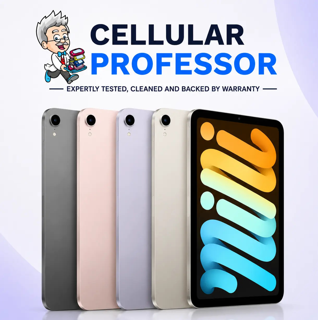 Refurbished Apple iPad Mini 6 (2021) 8.3" 64GB 256GB Space Gray Pink Purple Starlight (WiFi or Cellular) - Premium