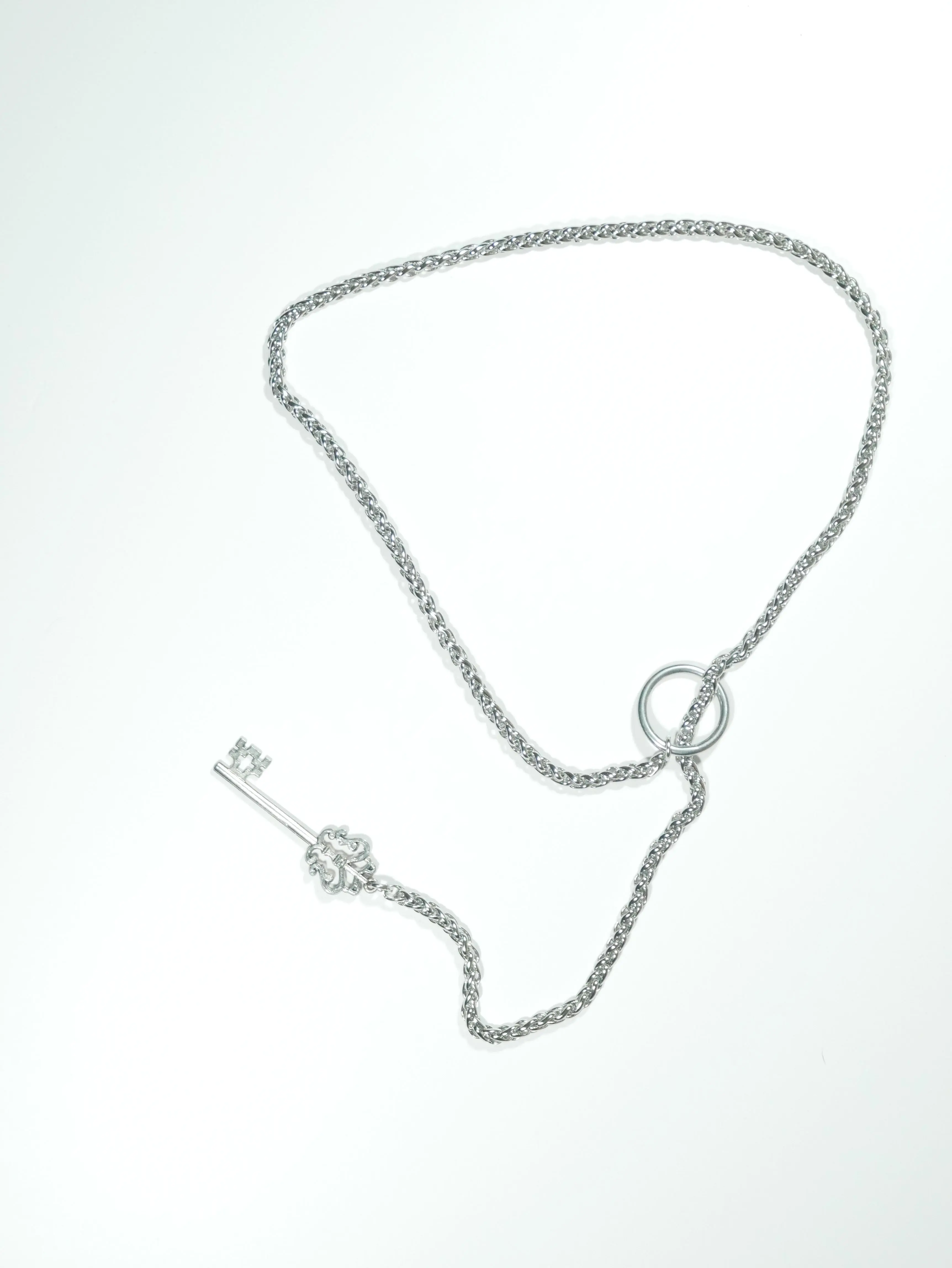 Wheat Chain 26" Slip and Key Pendant 'Hecate'
