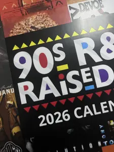 90s R&B Calendar 2026 ,Music Wall Calendar | Decor, Music Fan Gifts, Monthly