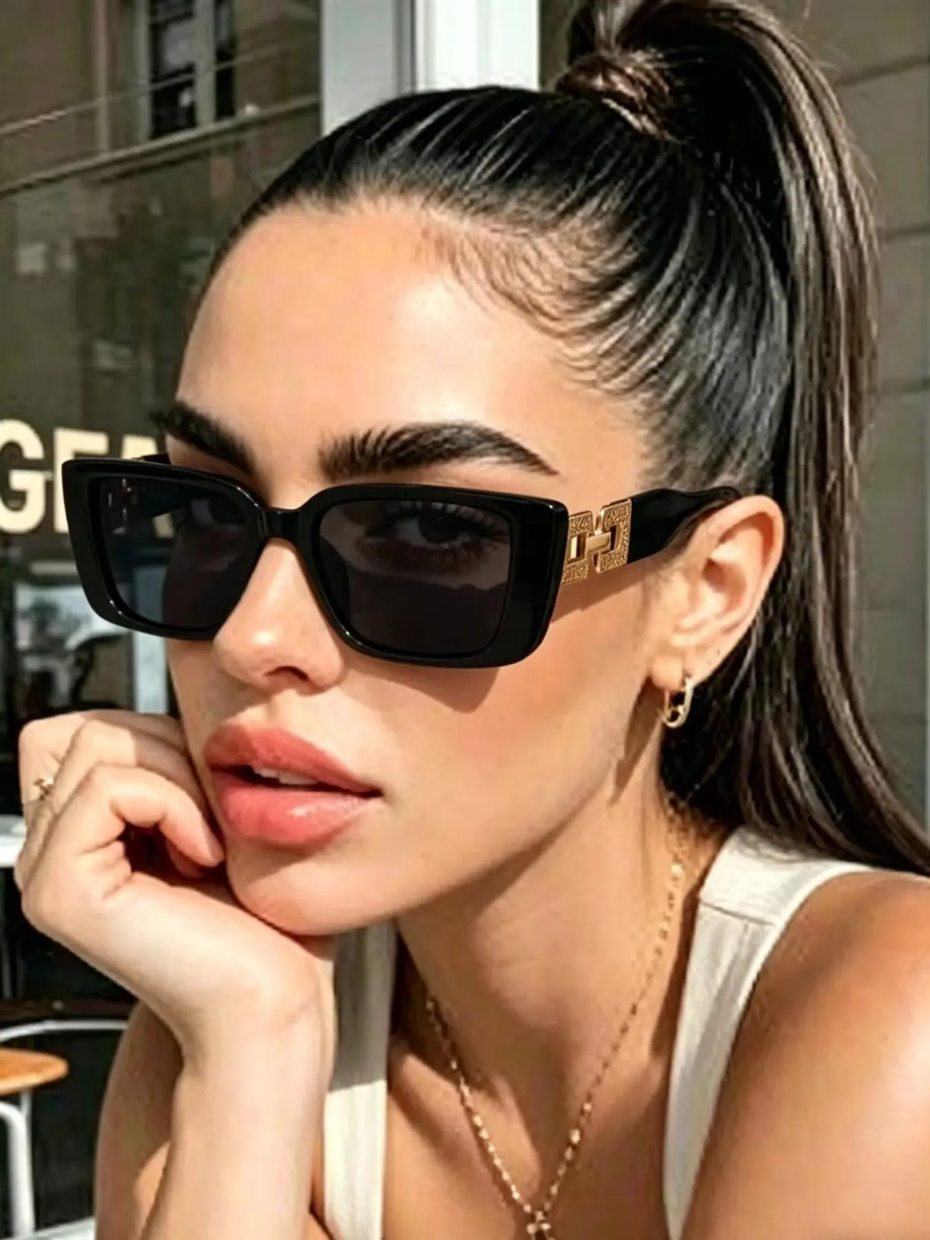 Women's Vintage Trendy Sunglasses, Retro Outdoor Travel Accessories, Fashionable Sunglasses for Women & Girls for Everyday Use, Stylish Glasses, Trendy Shades
