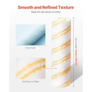 VEVOR Paint Roller Kit, 19 Piece Paint Roller Set, 4" and 9" Paint Rollers with 3/8" Naps, Paint Roller Frames, Paint Tray, Roller Covers, Paint Kit for Painting Walls, Professional or Home Owners