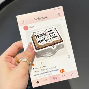 Escaping Reality Book MagSafe Phone Grip, Magnetic Kindle Grip Stand, Book Lover Pop Socket, Cute Reader Girl Accessory Gift