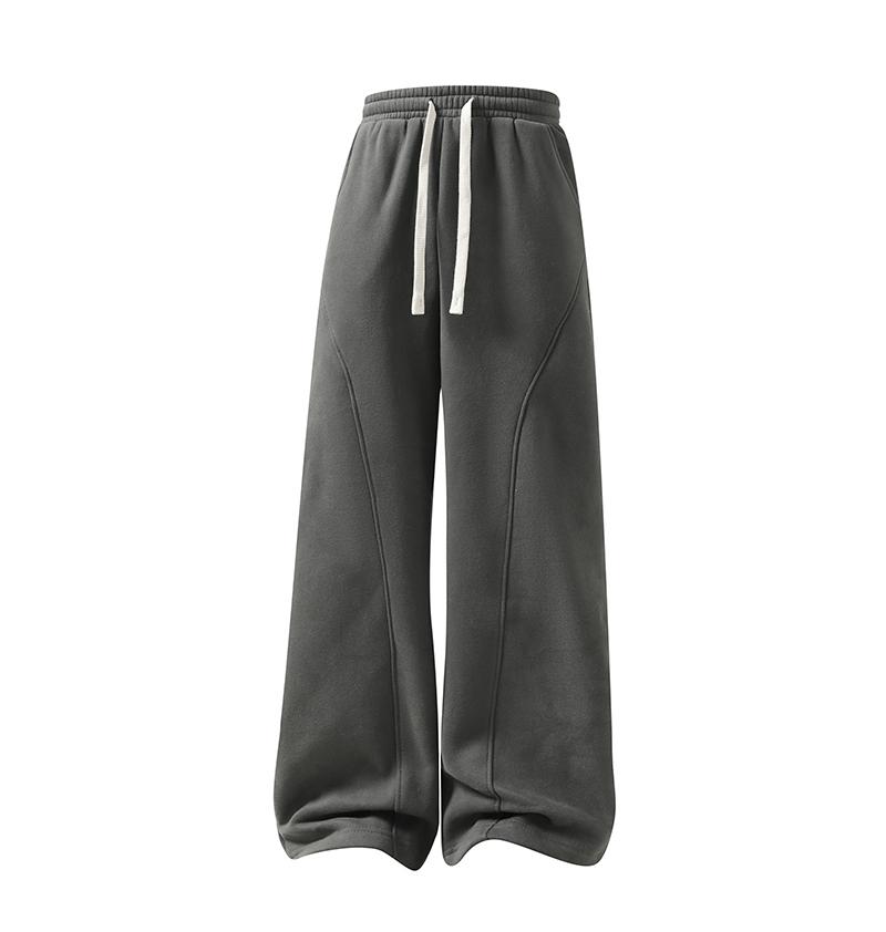 Men's Fleece Thermal Lined Sweatpants Oversize Drawstring Waist Casual Loose Pants for Fall Winter School Season Daily Wear