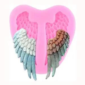 Silicone Cake Mold with Angel Wings Design, Durable Easy Release Mould for Baking & Crafts, Irregular Shape Resin Mold for Creative Projects, Silicone Molds