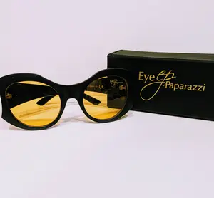 Oversized Retro BlackVintage Cat Eye Sunglasses - Luxury 5 PCs set
