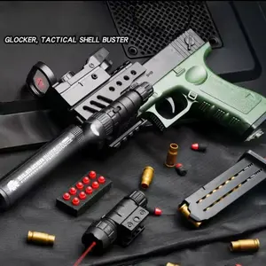 2026 New Hot Item: Realistic Shell-Ejecting Automatic Loading Soft Bullet Toy Gun | Shooting Range: 10-15 meters | Suitable for Children's Collection | Safe Shooting, Realistic Pistol Model | Children's Collectible Toy Gun